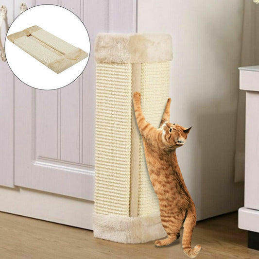 PET KITTEN CORNER SISAL WALL SCRATCHER CATS HANGING CAT SCRATCHING POST BOARD