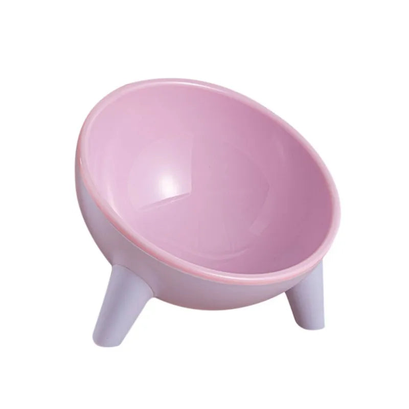 Fashion Cat Dog Bowl 15 Degrees Raised Plastic Cat Bowls Safeguard Neck Puppy Cat Feeder Non-Slip Crash Elevated Cats ​Food Bowl