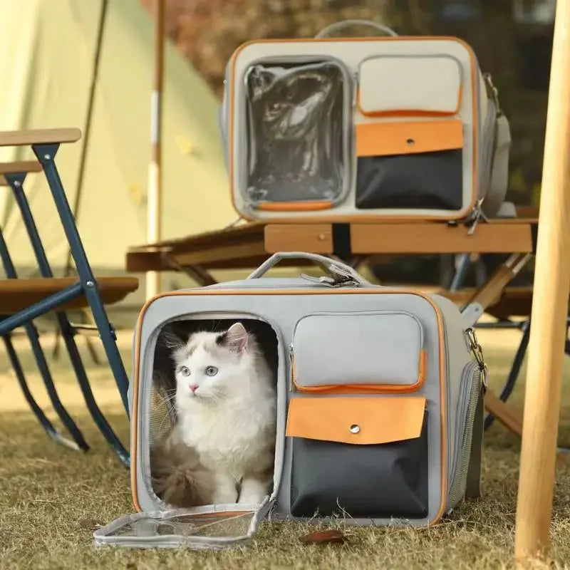 Pets Bag Cat Transport Portable Travel Backpack Large Capacity Three Sides Breathable Cat Backpack Multifunctional Pet Backpack