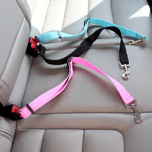 Adjustable Pet Cat Dog Car Seat Belt Pet Seat Vehicle Dog Harness Lead Clip Safety Lever Traction Dog Collars Dogs Accessoires