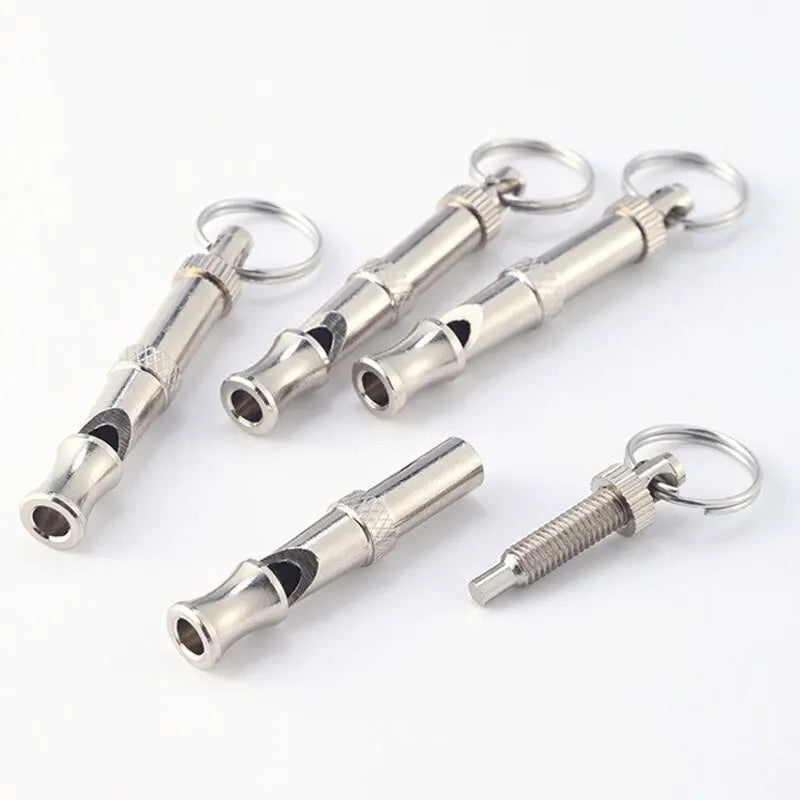 1Pcs Stainless Steel Ultrasonic Dog Conditioning Supplies anti Barking Adjustable Pitch to Control Professional Training Whistle