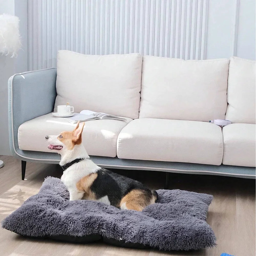 Large Dog Bed Washable Plush Pet Bed anti Anxiety Warm Dog Cushion Sleeping Mat Comfoetable Pet Mats for Small Medium Large Dogs