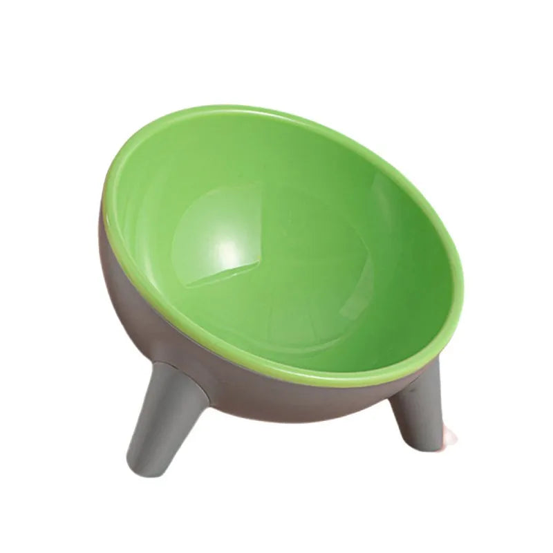 Fashion Cat Dog Bowl 15 Degrees Raised Plastic Cat Bowls Safeguard Neck Puppy Cat Feeder Non-Slip Crash Elevated Cats ​Food Bowl