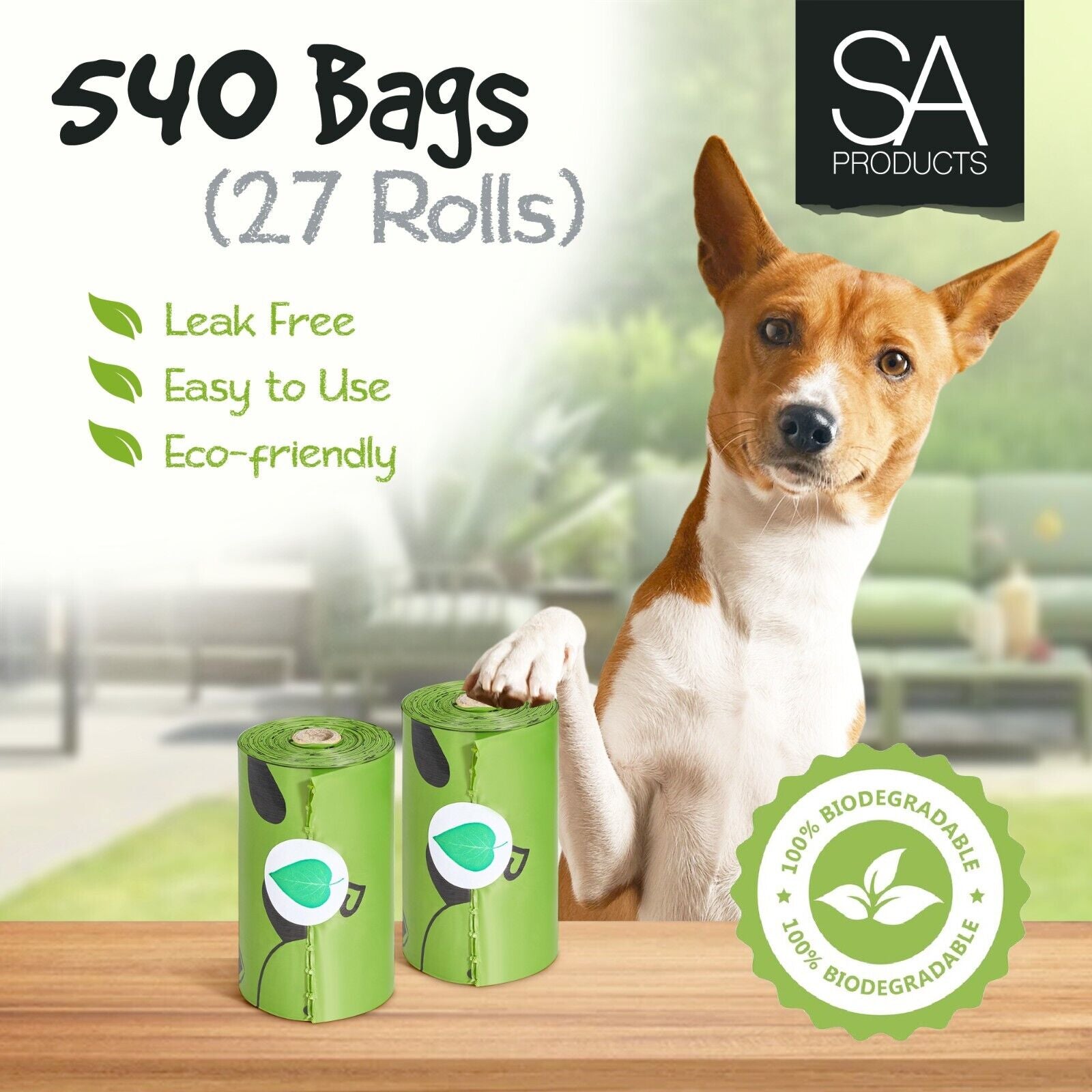 540 Poo Bags Dog Cat Strong Large Dog Poo Bag Refill Environmental Friendly