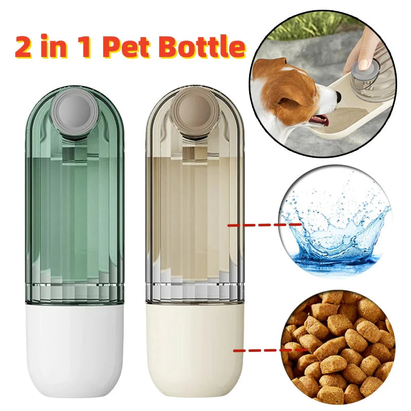 Superidag Travel Walking 🐕 2-In-1 Pet Food & Drinking Cup for Pets