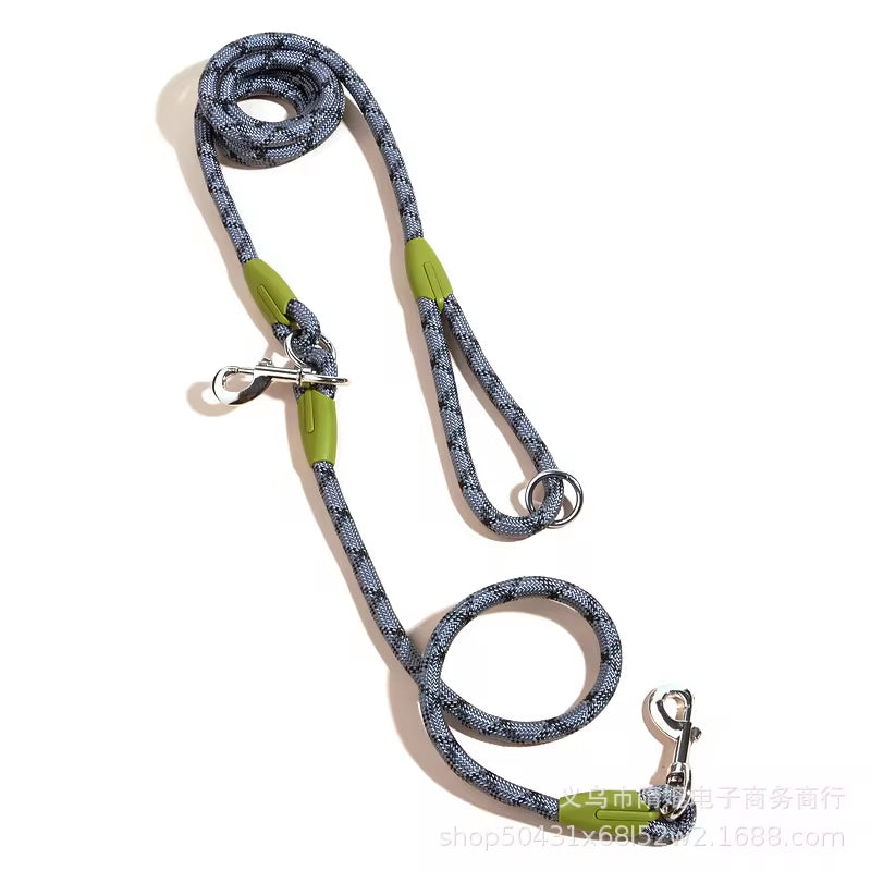 Reflective Nylon Leashes Pet Dogs Chain Traction Rope Leads for Running Dog Walking Free Hands Rope Chain for Small Large Dogs