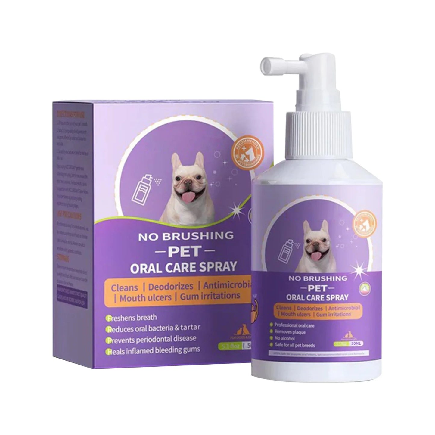 Pet Clean Teeth Spray New Petclean Teeth Cleaning Spray for Dogs & Cats 1PCS Pet Clean No Brushing Pet Oral Care Spray Petclean