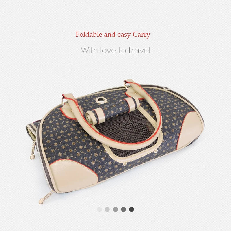 Luxury Pet Transportation Tote Bags for Small Little Dogs Carrier Outdoor Foldable Portable Carrying Chihuahua Yorkshire Handbag