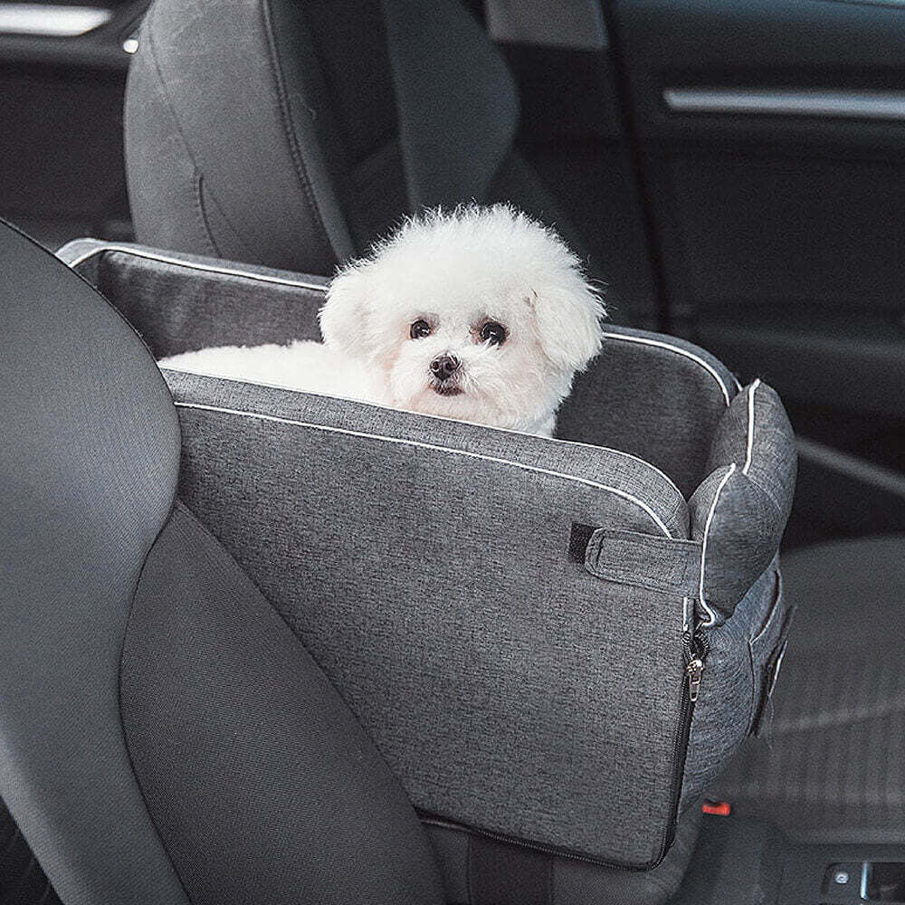 Doggy Carseat for Small Dogs or Cats - Middle Console Dog Seat, Dog Car Seat Console