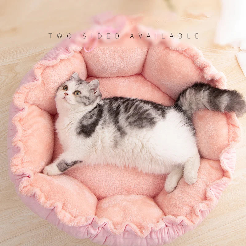 Cat Cushion Litter Mat Pink Niche Pour Chat Kitten for Small Dogs Comfy Calming Pet Plush Manta Perro Blanket for Dog Poodle