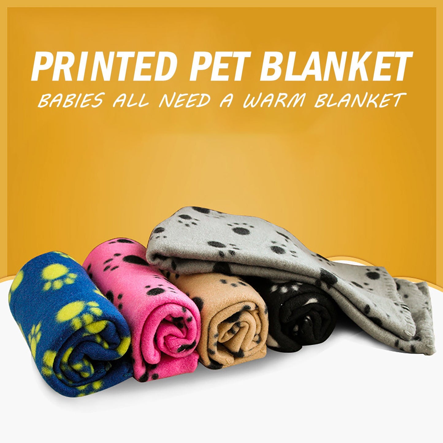 Print Paw Pet Dog Bed Dog Blankets Soft Fleece Cat Cushion Blanket Winter Warm Pet Cats Cover Blanket for All Dogs Mat P5