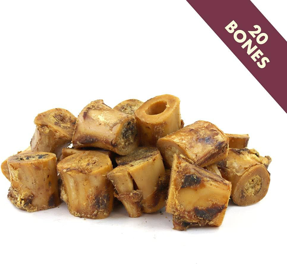 British Roasted Marrow Bone X20 for Dogs, 100% Natural Treats, Long Lasting Free