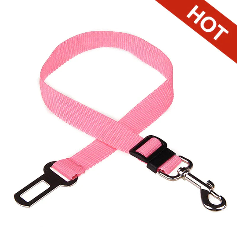 Adjustable Pet Cat Dog Car Seat Belt Pet Seat Vehicle Dog Harness Lead Clip Safety Lever Traction Dog Collars Dogs Accessoires