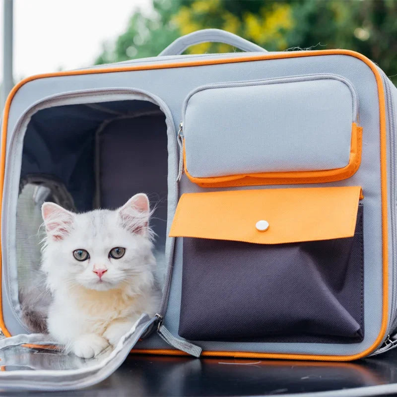 Pets Bag Cat Transport Portable Travel Backpack Large Capacity Three Sides Breathable Cat Backpack Multifunctional Pet Backpack